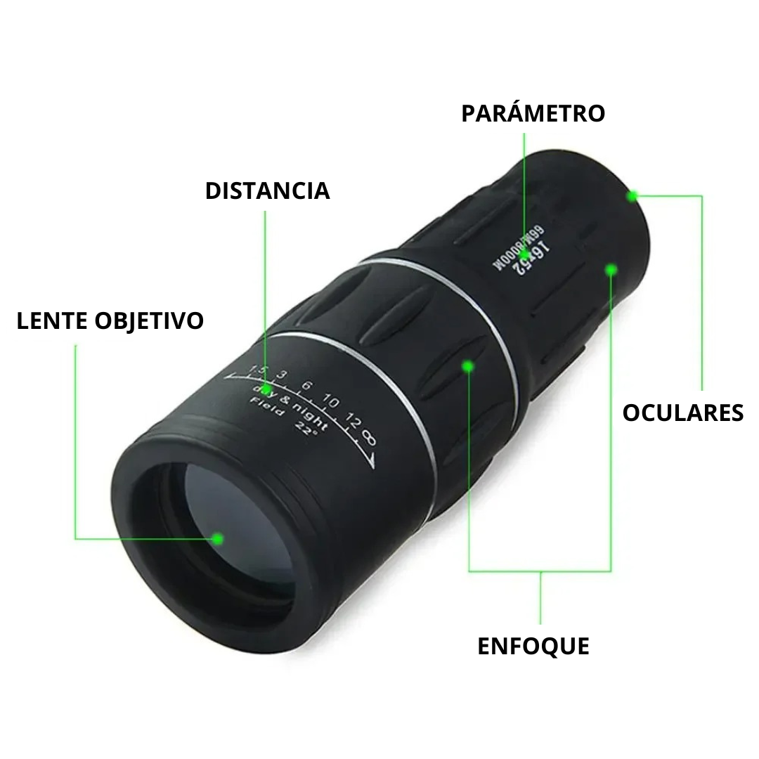 VISIONPRO 16X52™ - TELESCOPIO MONOCULAR VISIÓN ÓPTICA HD