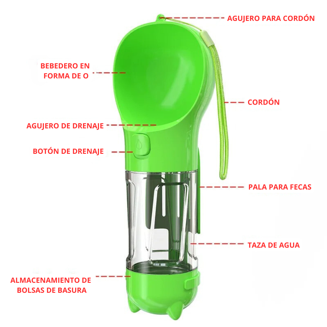 HIDROPET 360™ - BOTELLA AGUA PARA MASCOTAS MULTIFUNCIONAL